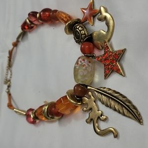 Pilgrim Fish Lizard Statement Necklace